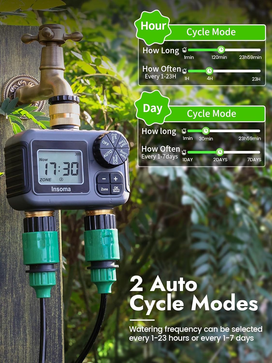 Dual Outlets Smart Irrigation  - Timer Dual Outlet review and price